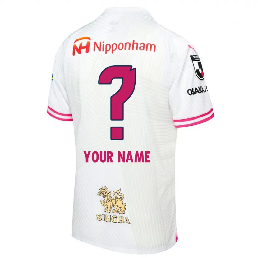 Danxen Niño Camiseta Su Nombre #0 Blanco Rosa 2ª Equipación 2024/25 La Camisa