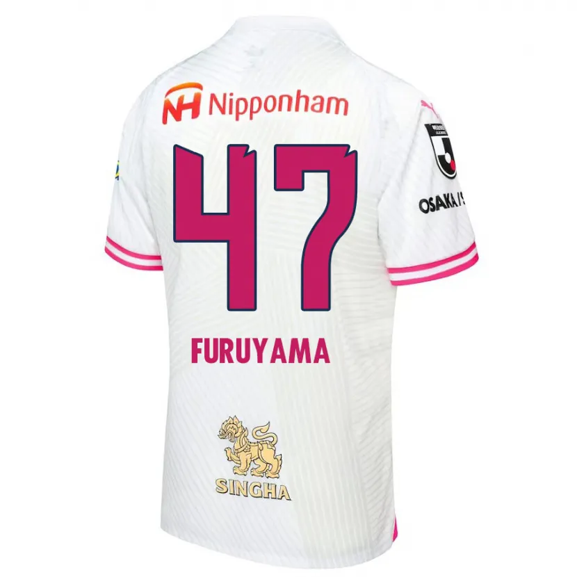 Danxen Niño Camiseta Kengo Furuyama #47 Blanco Rosa 2ª Equipación 2024/25 La Camisa