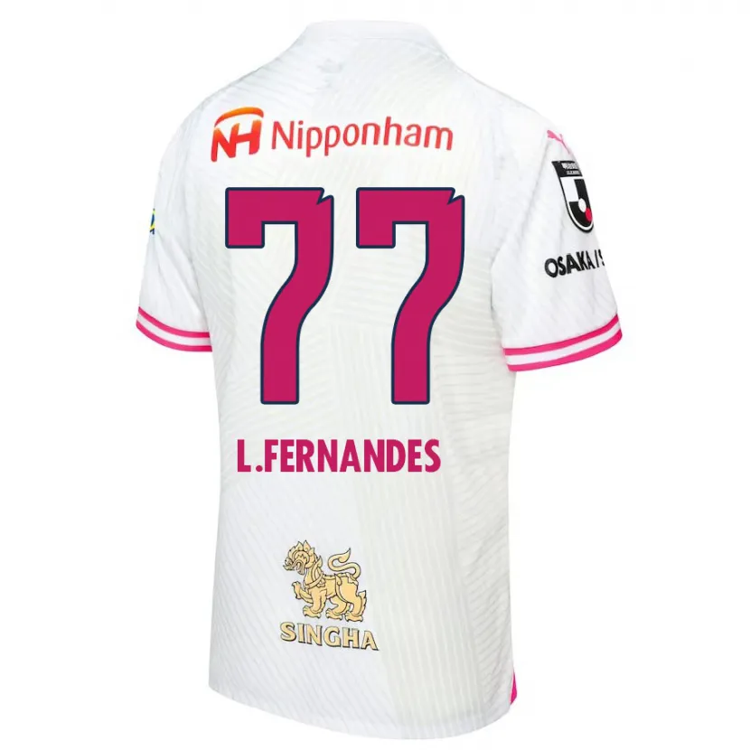 Danxen Niño Camiseta Lucas Fernandes #77 Blanco Rosa 2ª Equipación 2024/25 La Camisa