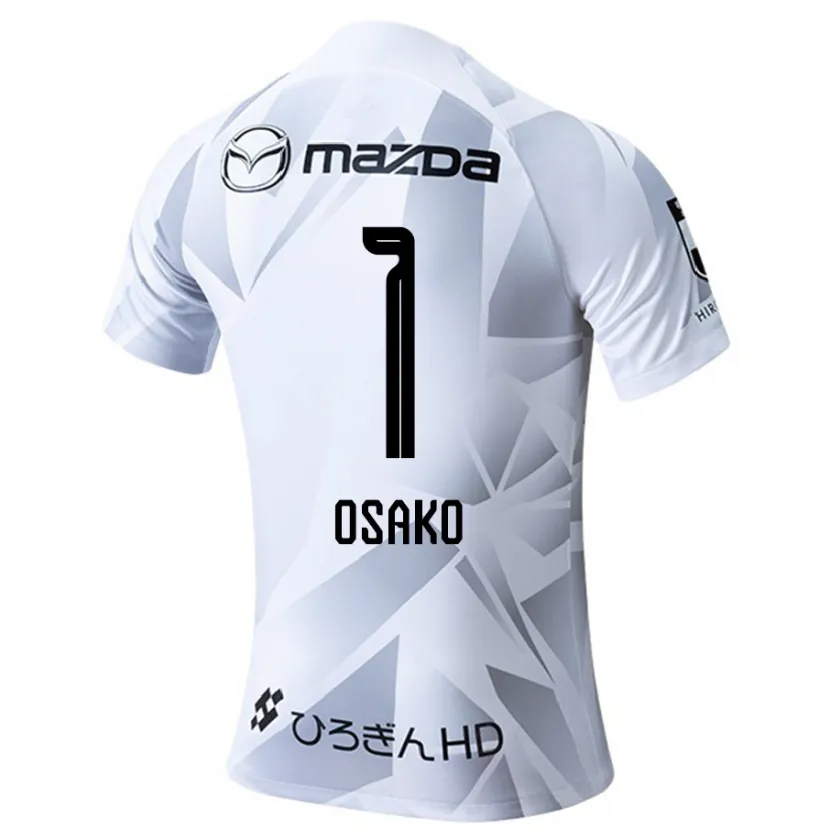 Danxen Niño Camiseta Keisuke Osako #1 Blanco Gris Negro 2ª Equipación 2024/25 La Camisa