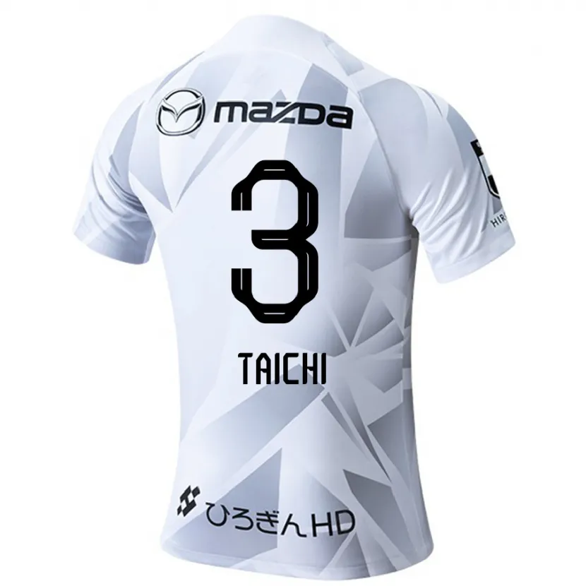 Danxen Niño Camiseta Taichi Yamasaki #3 Blanco Gris Negro 2ª Equipación 2024/25 La Camisa