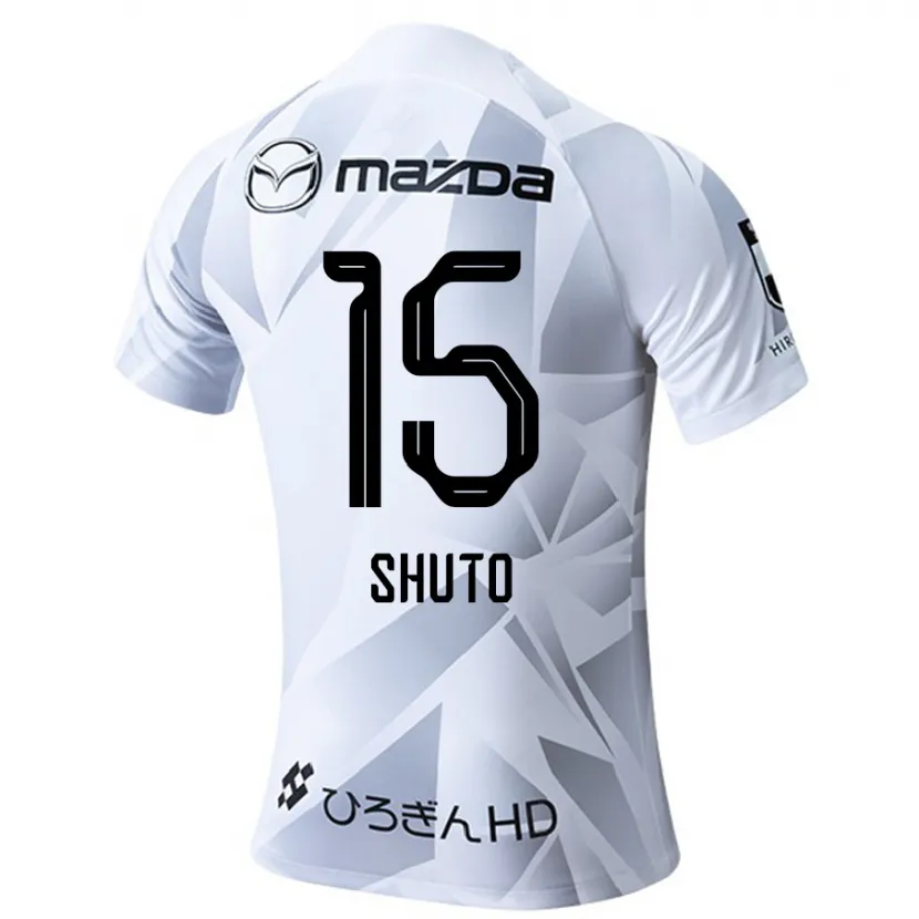 Danxen Niño Camiseta Shuto Nakano #15 Blanco Gris Negro 2ª Equipación 2024/25 La Camisa