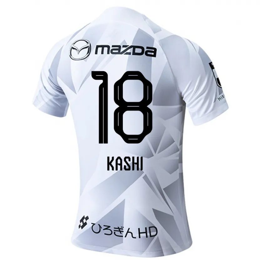 Danxen Niño Camiseta Yoshifumi Kashiwa #18 Blanco Gris Negro 2ª Equipación 2024/25 La Camisa