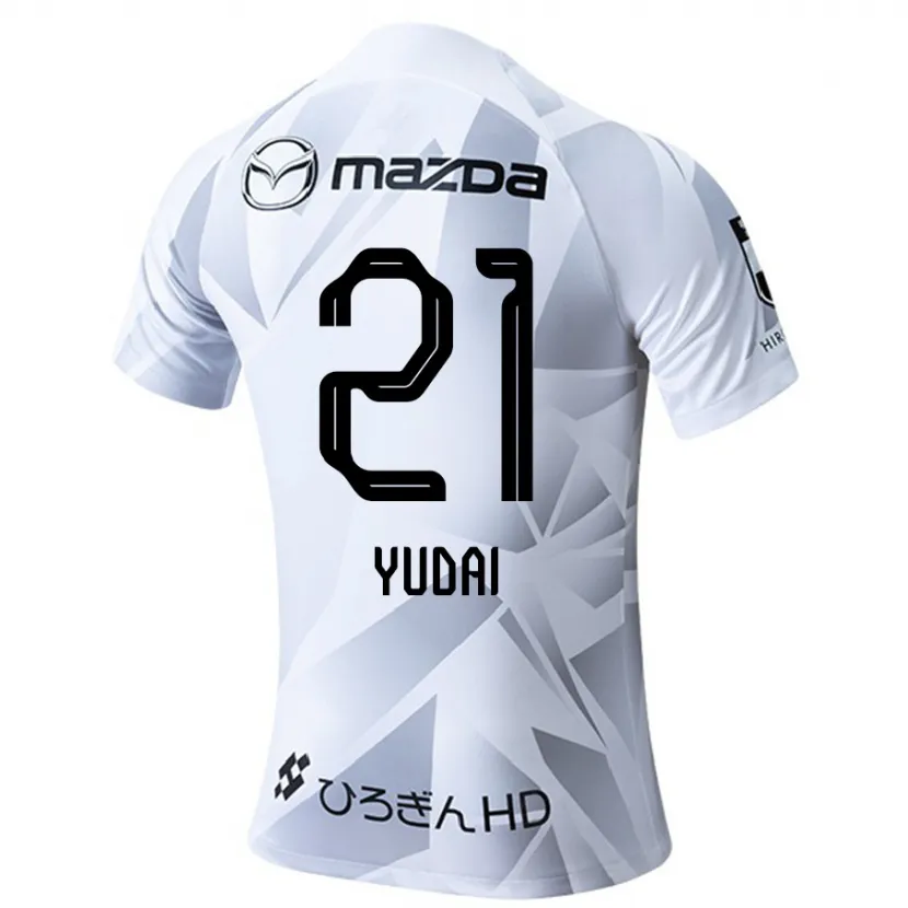 Danxen Niño Camiseta Yudai Tanaka #21 Blanco Gris Negro 2ª Equipación 2024/25 La Camisa