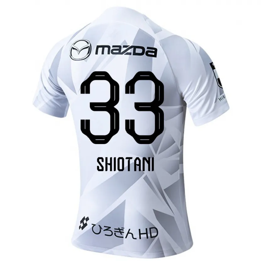 Danxen Niño Camiseta Tsukasa Shiotani #33 Blanco Gris Negro 2ª Equipación 2024/25 La Camisa