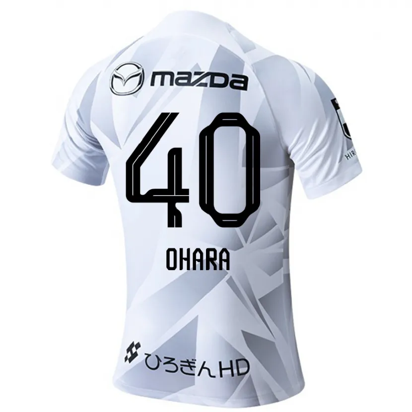 Danxen Niño Camiseta Motoki Ohara #40 Blanco Gris Negro 2ª Equipación 2024/25 La Camisa