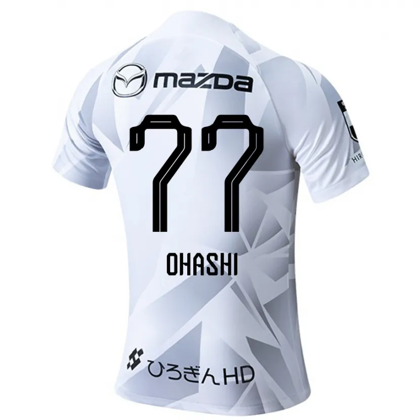 Danxen Niño Camiseta Yuki Ohashi #77 Blanco Gris Negro 2ª Equipación 2024/25 La Camisa