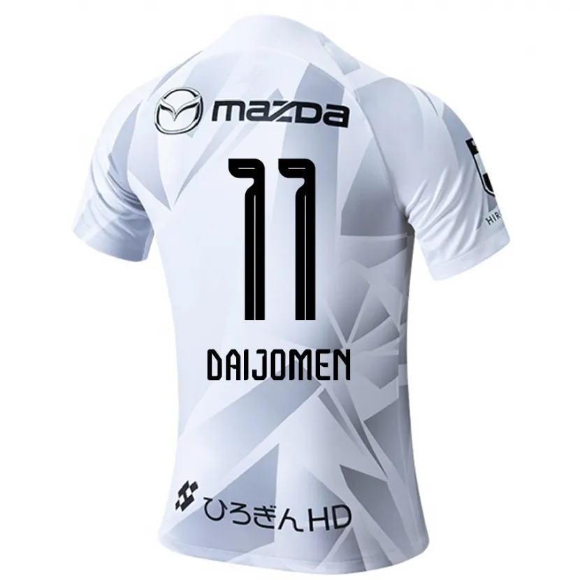 Danxen Niño Camiseta Arashi Daijomen #11 Blanco Gris Negro 2ª Equipación 2024/25 La Camisa