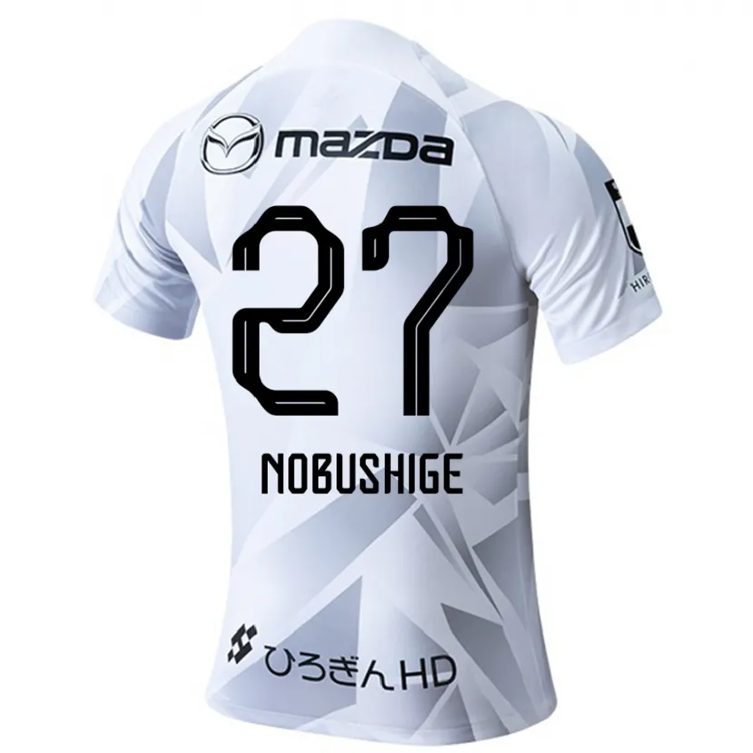 Danxen Niño Camiseta Ryojiro Nobushige #27 Blanco Gris Negro 2ª Equipación 2024/25 La Camisa