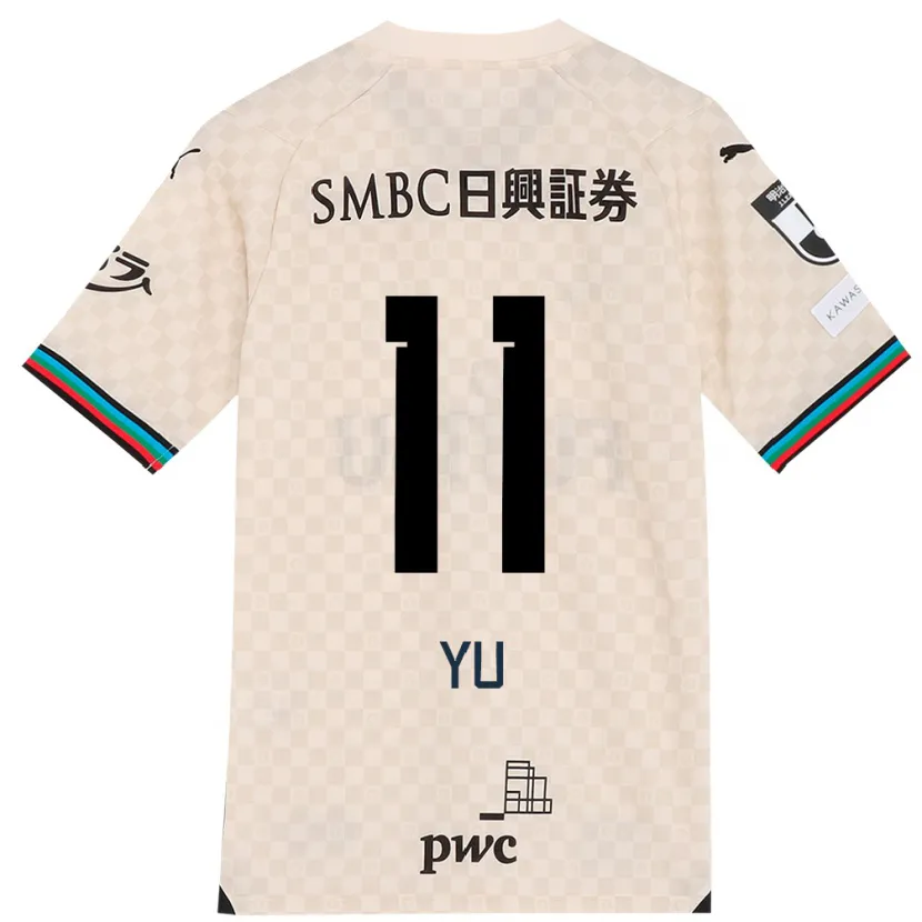 Danxen Niño Camiseta Yu Kobayashi #11 Blanco Gris 2ª Equipación 2024/25 La Camisa