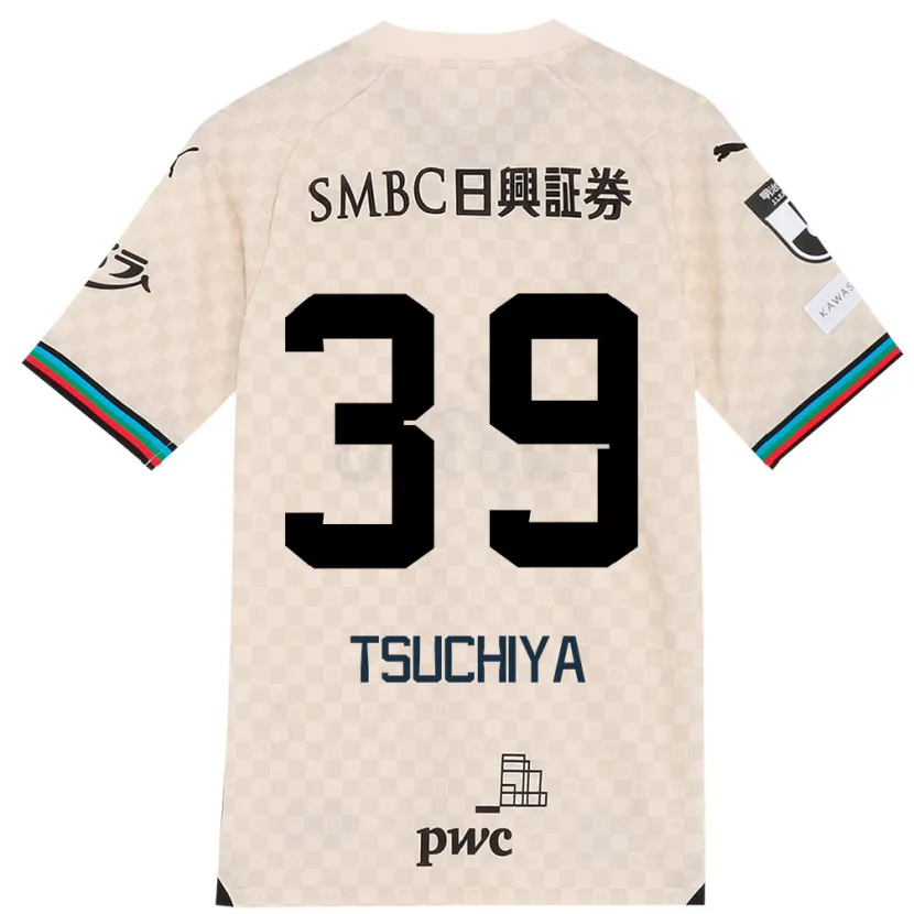 Danxen Niño Camiseta Kaito Tsuchiya #39 Blanco Gris 2ª Equipación 2024/25 La Camisa