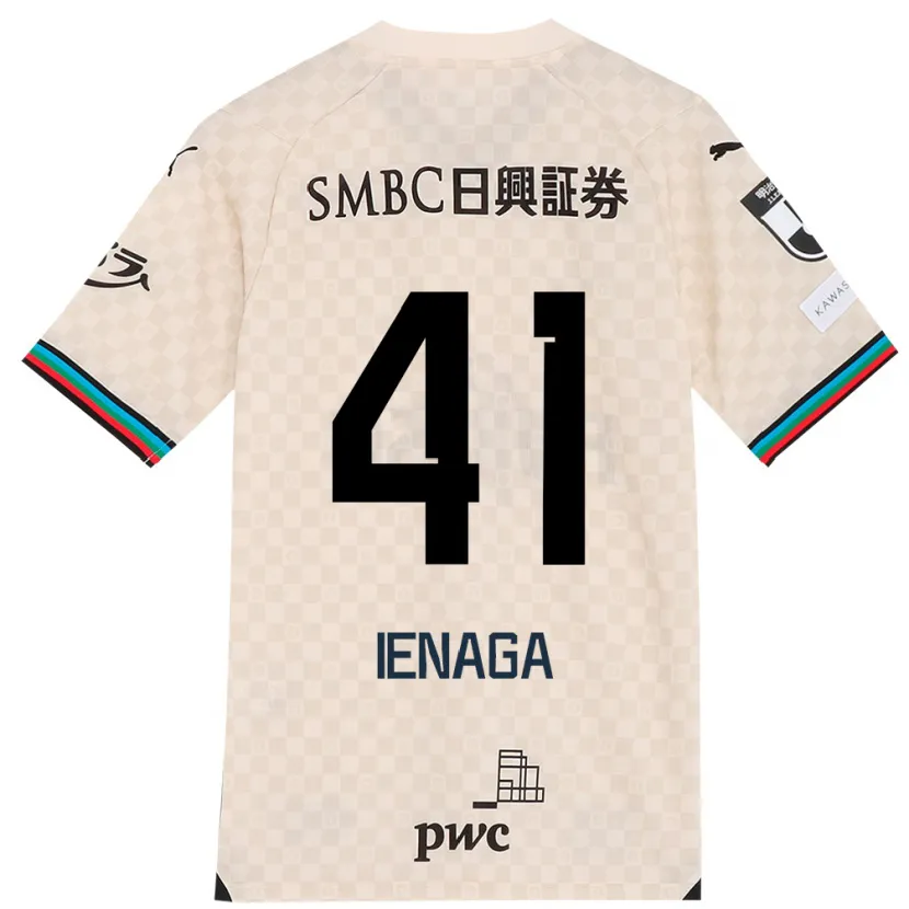 Danxen Niño Camiseta Akihiro Ienaga #41 Blanco Gris 2ª Equipación 2024/25 La Camisa