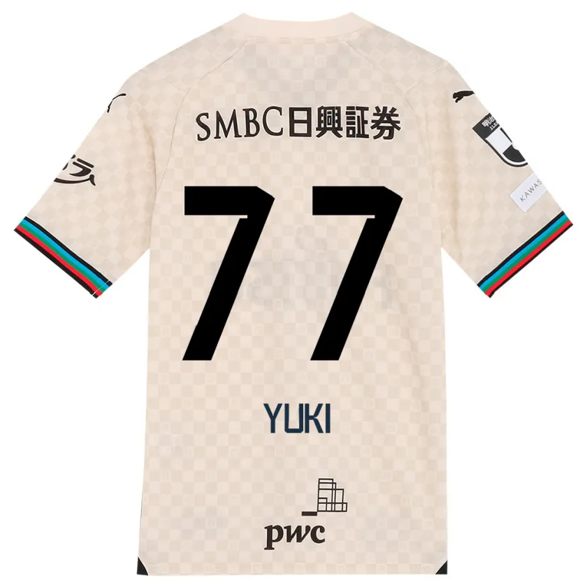 Danxen Niño Camiseta Yuki Yamamoto #77 Blanco Gris 2ª Equipación 2024/25 La Camisa