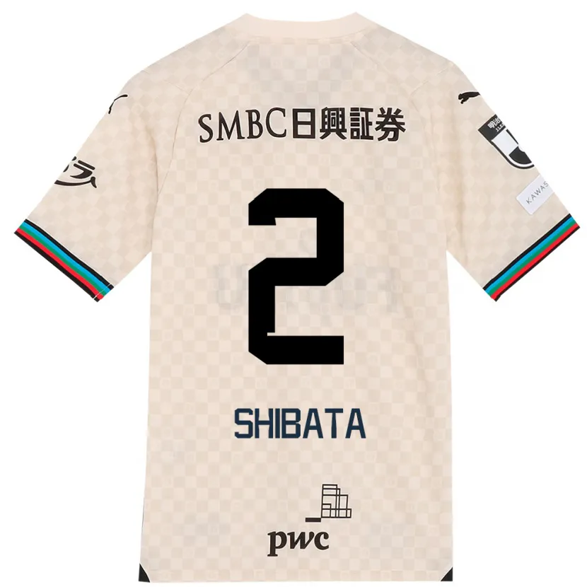 Danxen Niño Camiseta Shotaro Shibata #2 Blanco Gris 2ª Equipación 2024/25 La Camisa