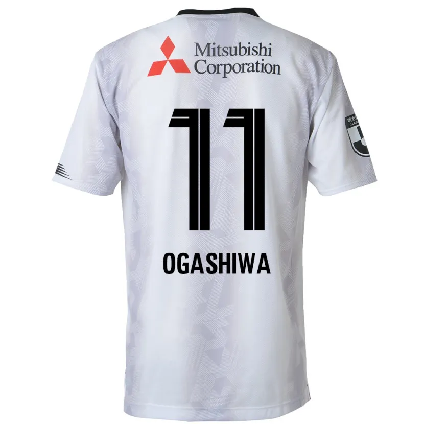 Danxen Niño Camiseta Tsuyoshi Ogashiwa #11 Blanco Negro 2ª Equipación 2024/25 La Camisa