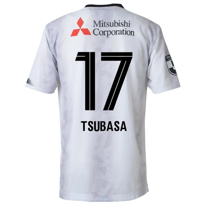 Danxen Niño Camiseta Tsubasa Terayama #17 Blanco Negro 2ª Equipación 2024/25 La Camisa