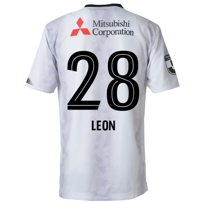 Danxen Niño Camiseta Leon Nozawa #28 Blanco Negro 2ª Equipación 2024/25 La Camisa