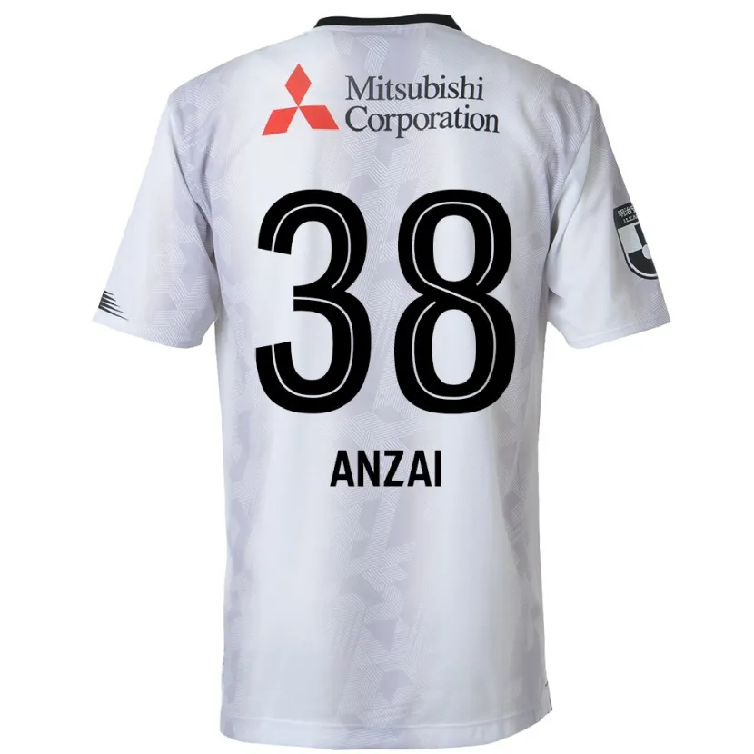 Danxen Niño Camiseta Soma Anzai #38 Blanco Negro 2ª Equipación 2024/25 La Camisa