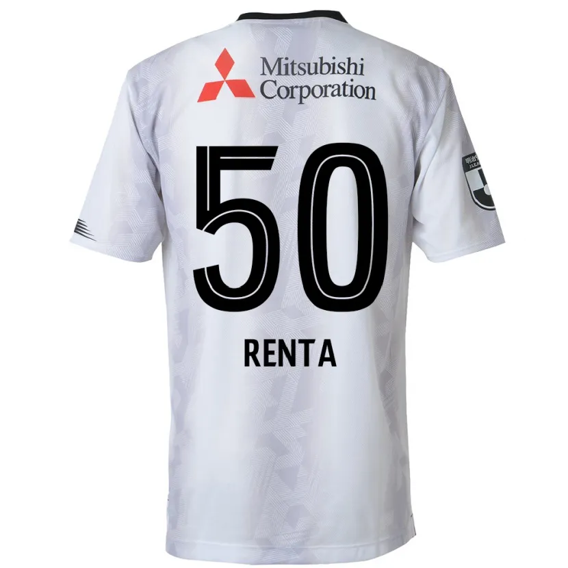 Danxen Niño Camiseta Renta Higashi #50 Blanco Negro 2ª Equipación 2024/25 La Camisa