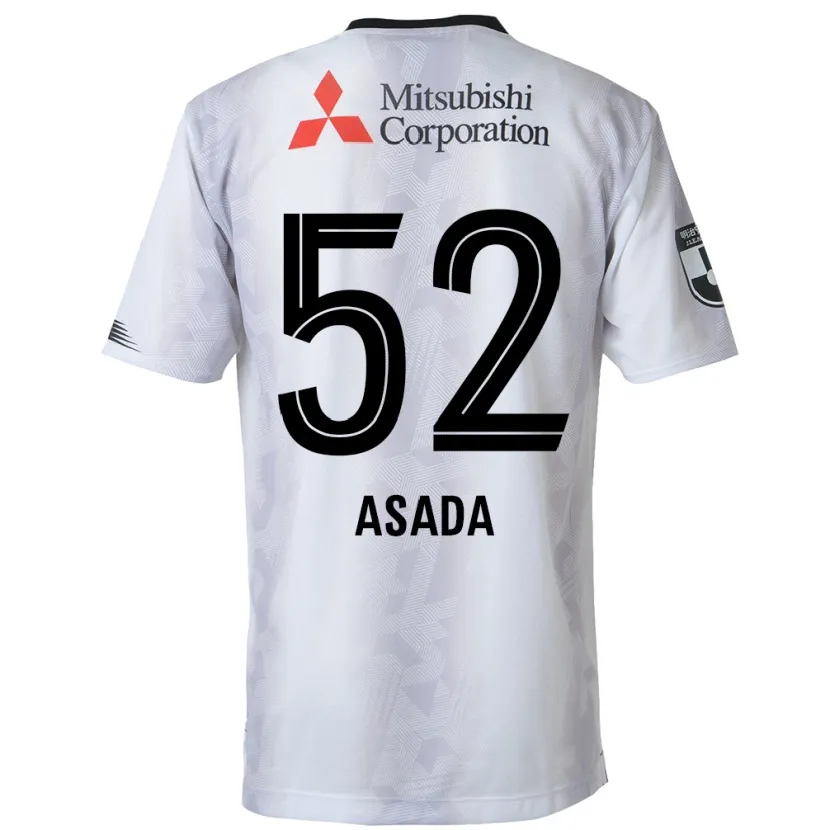 Danxen Niño Camiseta Rui Asada #52 Blanco Negro 2ª Equipación 2024/25 La Camisa