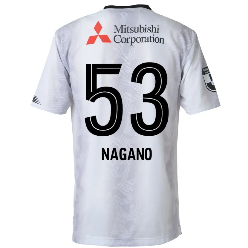 Danxen Niño Camiseta Shuto Nagano #53 Blanco Negro 2ª Equipación 2024/25 La Camisa