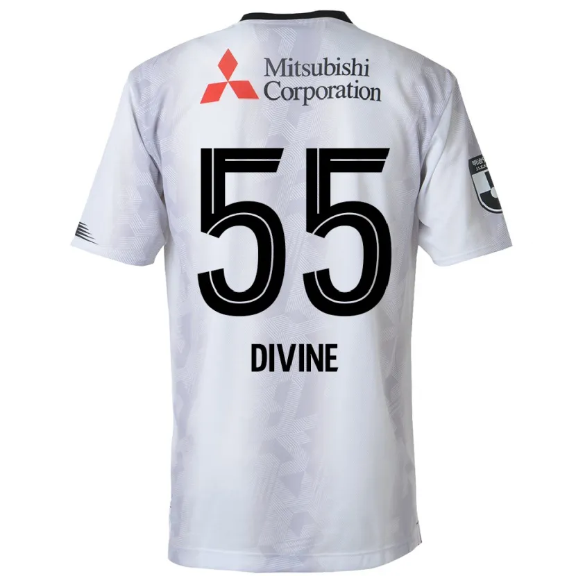 Danxen Niño Camiseta Divine Chinedu Otani #55 Blanco Negro 2ª Equipación 2024/25 La Camisa