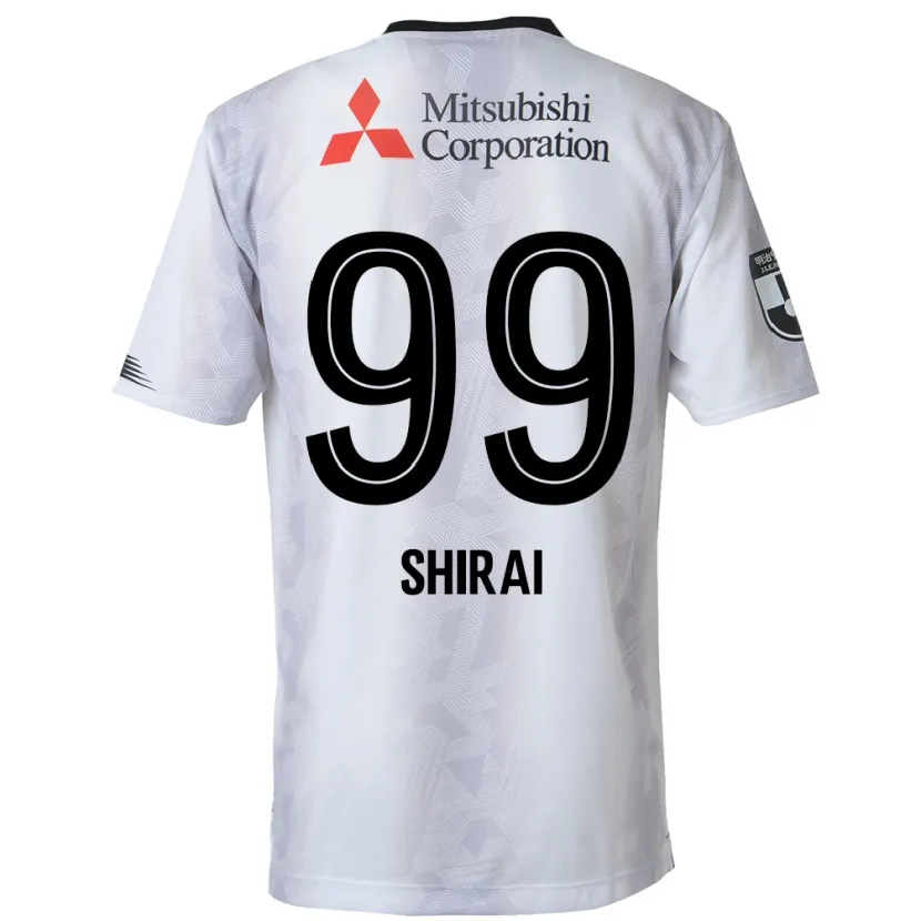 Danxen Niño Camiseta Kosuke Shirai #99 Blanco Negro 2ª Equipación 2024/25 La Camisa