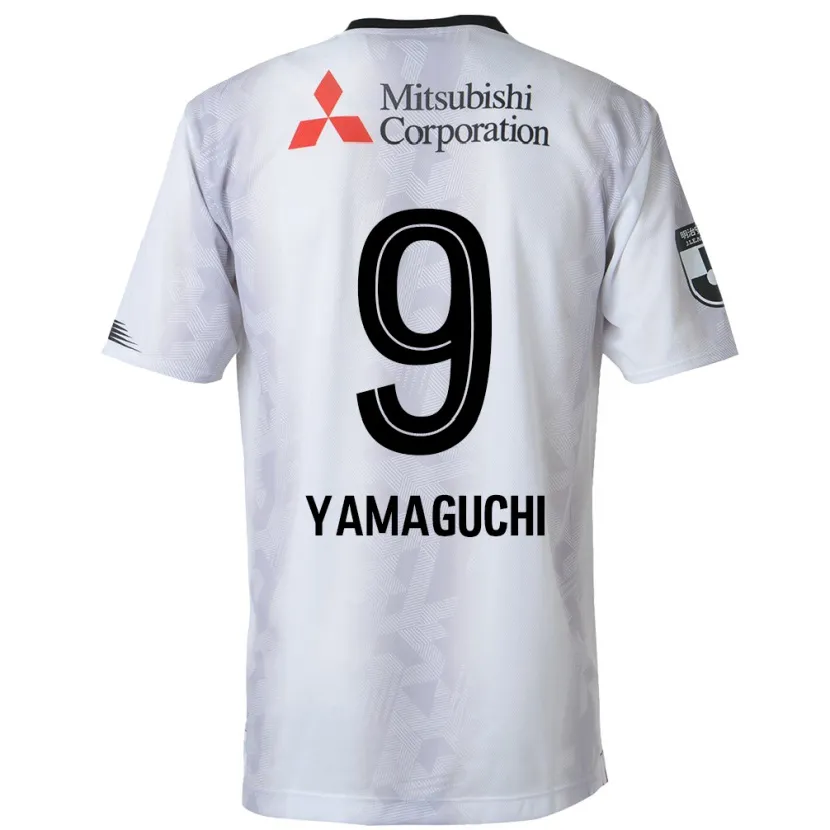 Danxen Niño Camiseta Taiyo Yamaguchi #9 Blanco Negro 2ª Equipación 2024/25 La Camisa