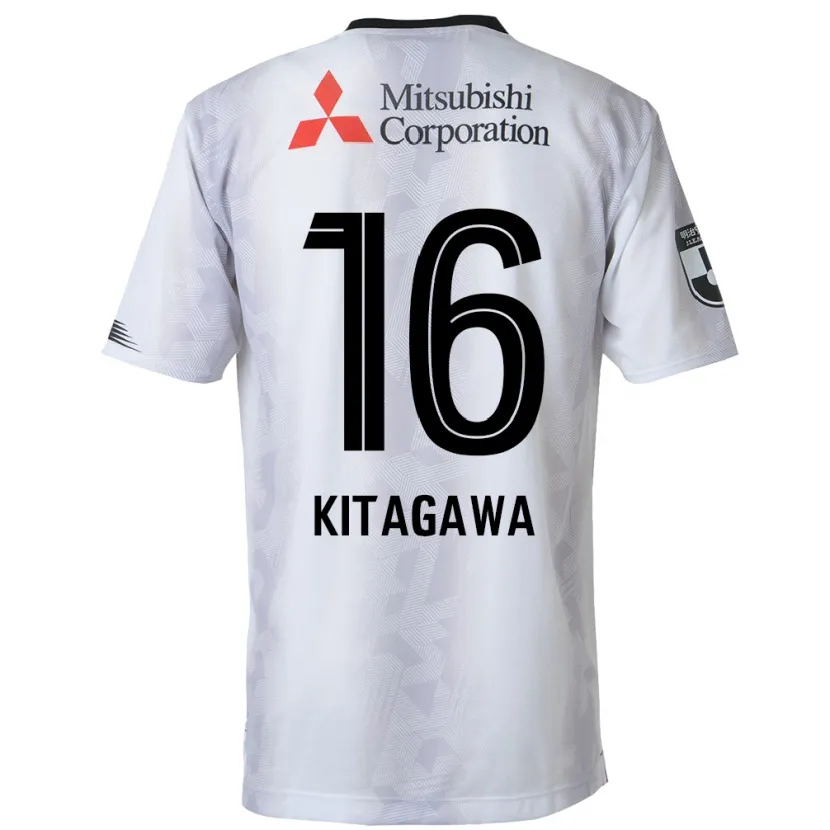 Danxen Niño Camiseta Rento Kitagawa #16 Blanco Negro 2ª Equipación 2024/25 La Camisa