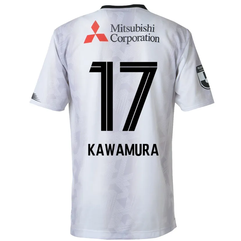 Danxen Niño Camiseta Riku Kawamura #17 Blanco Negro 2ª Equipación 2024/25 La Camisa