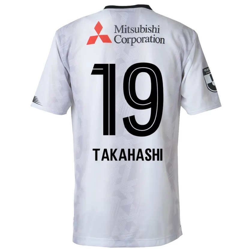 Danxen Niño Camiseta Yuya Takahashi #19 Blanco Negro 2ª Equipación 2024/25 La Camisa