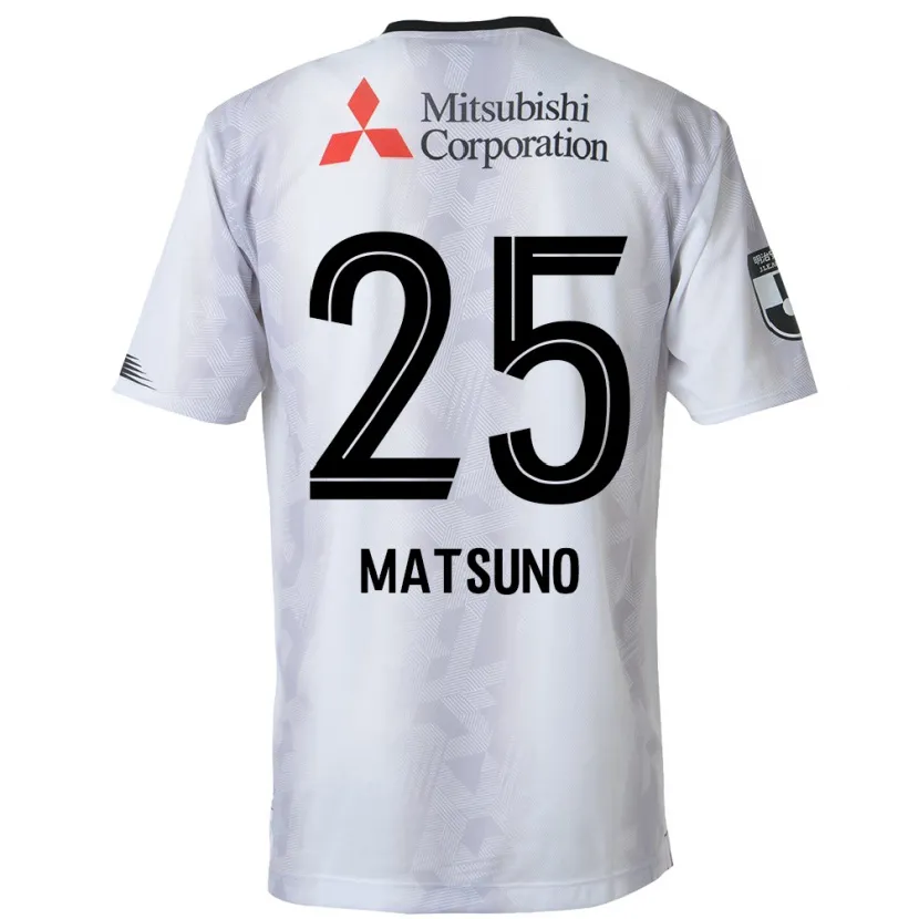 Danxen Niño Camiseta Taichi Matsuno #25 Blanco Negro 2ª Equipación 2024/25 La Camisa