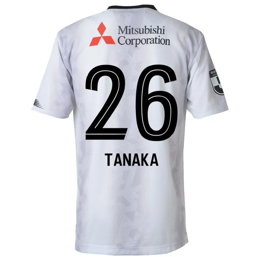 Danxen Niño Camiseta Haruto Tanaka #26 Blanco Negro 2ª Equipación 2024/25 La Camisa