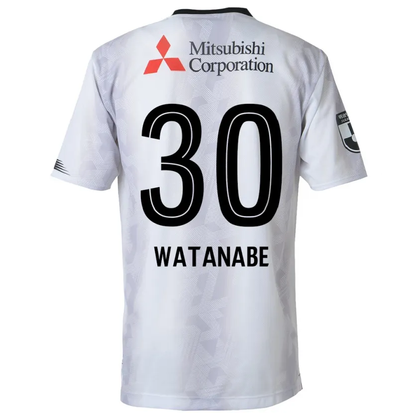 Danxen Niño Camiseta Matthew Watanabe #30 Blanco Negro 2ª Equipación 2024/25 La Camisa