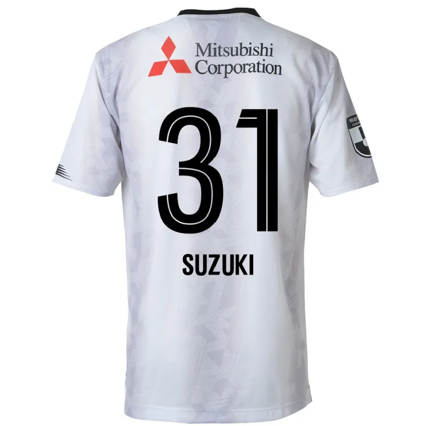 Danxen Niño Camiseta Kaede Suzuki #31 Blanco Negro 2ª Equipación 2024/25 La Camisa