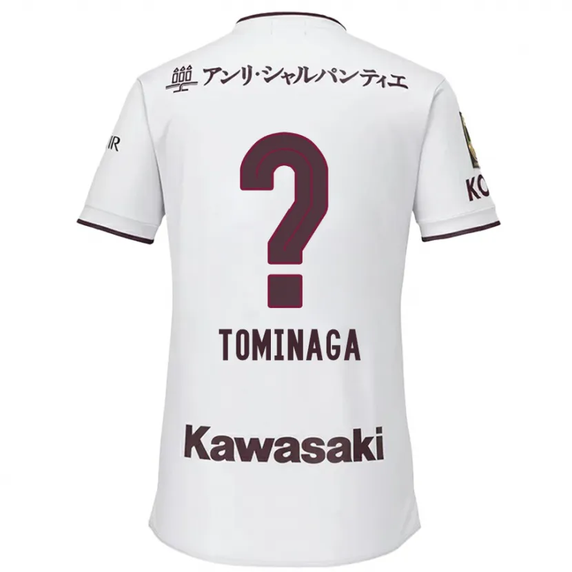 Danxen Niño Camiseta Niina Tominaga #0 Blanco Rojo 2ª Equipación 2024/25 La Camisa