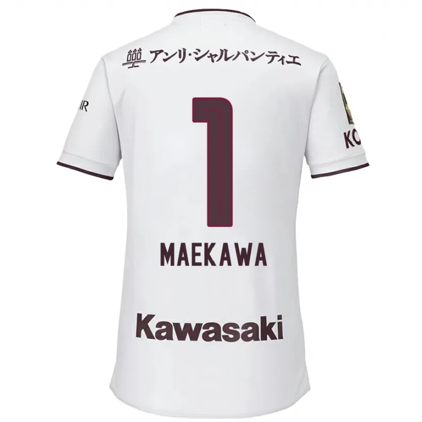 Danxen Niño Camiseta Daiya Maekawa #1 Blanco Rojo 2ª Equipación 2024/25 La Camisa