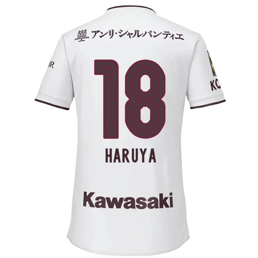 Danxen Niño Camiseta Haruya Ide #18 Blanco Rojo 2ª Equipación 2024/25 La Camisa