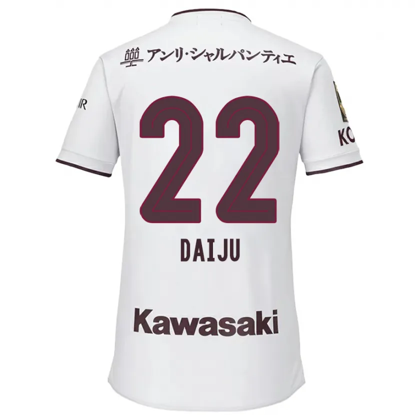 Danxen Niño Camiseta Daiju Sasaki #22 Blanco Rojo 2ª Equipación 2024/25 La Camisa