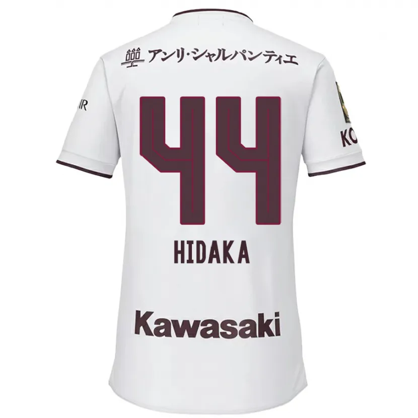 Danxen Niño Camiseta Mitsuki Hidaka #44 Blanco Rojo 2ª Equipación 2024/25 La Camisa