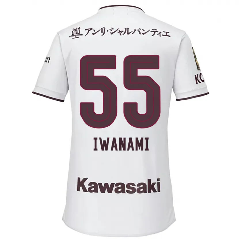 Danxen Niño Camiseta Takuya Iwanami #55 Blanco Rojo 2ª Equipación 2024/25 La Camisa