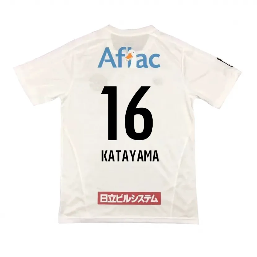 Danxen Niño Camiseta Eiichi Katayama #16 Blanco Negro 2ª Equipación 2024/25 La Camisa