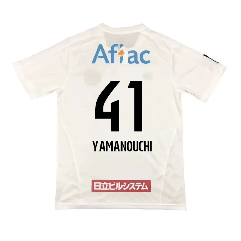 Danxen Niño Camiseta Yusei Yamanouchi #41 Blanco Negro 2ª Equipación 2024/25 La Camisa