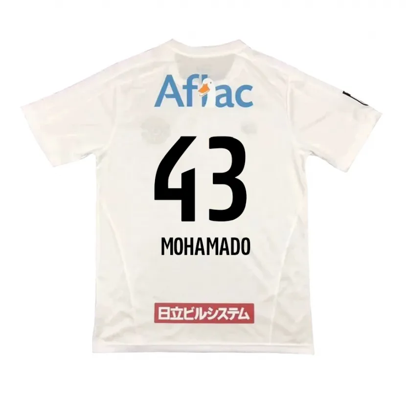 Danxen Niño Camiseta Faruzansana Mohamado #43 Blanco Negro 2ª Equipación 2024/25 La Camisa