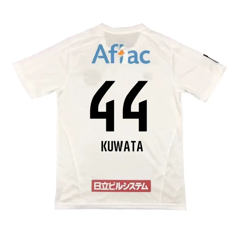 Danxen Niño Camiseta Taisei Kuwata #44 Blanco Negro 2ª Equipación 2024/25 La Camisa