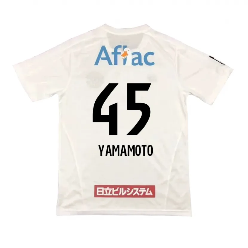 Danxen Niño Camiseta Ota Yamamoto #45 Blanco Negro 2ª Equipación 2024/25 La Camisa