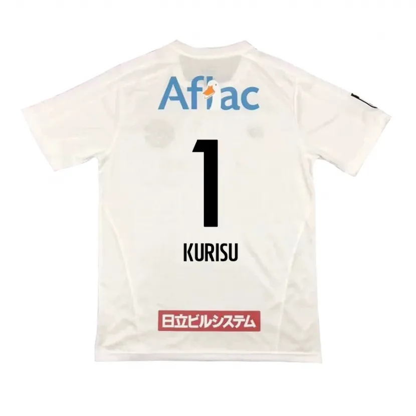 Danxen Niño Camiseta Daishi Kurisu #1 Blanco Negro 2ª Equipación 2024/25 La Camisa