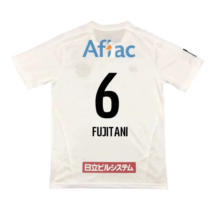 Danxen Niño Camiseta Atsuto Fujitani #6 Blanco Negro 2ª Equipación 2024/25 La Camisa