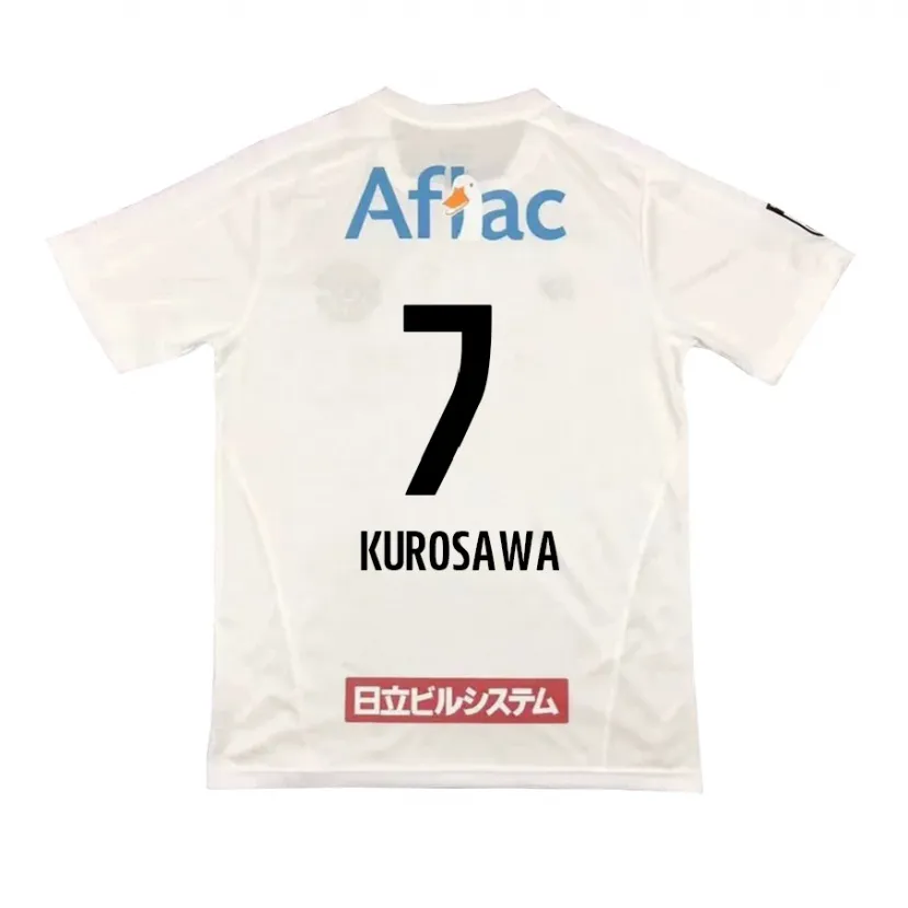 Danxen Niño Camiseta Shido Kurosawa #7 Blanco Negro 2ª Equipación 2024/25 La Camisa