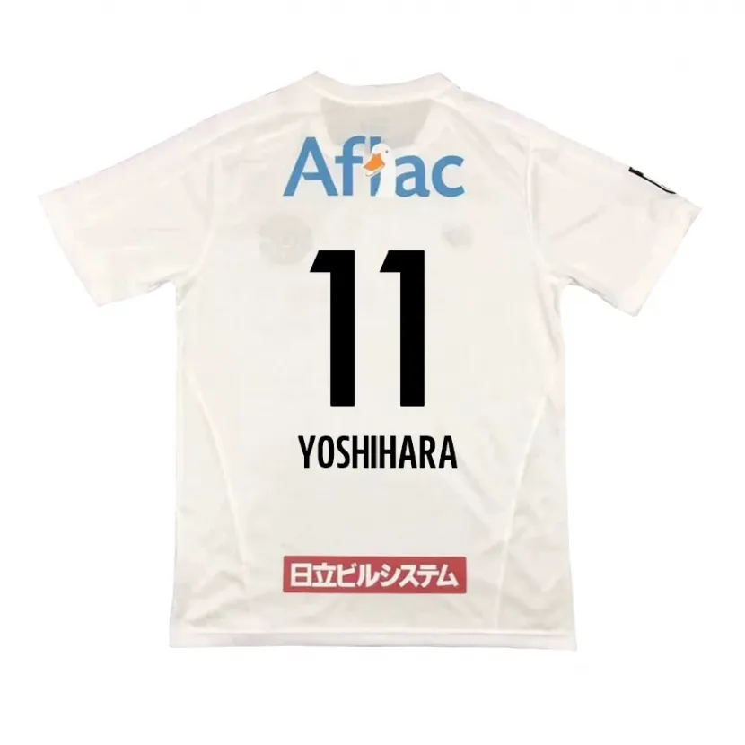 Danxen Niño Camiseta Futo Yoshihara #11 Blanco Negro 2ª Equipación 2024/25 La Camisa